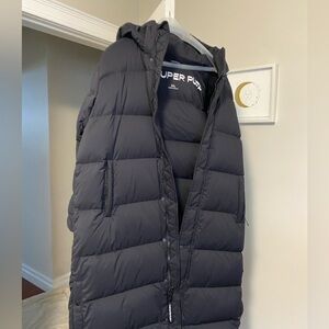 Aritzia Black Super Puff long jacket